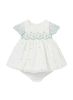 Robe Mayoral Brodée En Tulle Blanc Pour Bébé