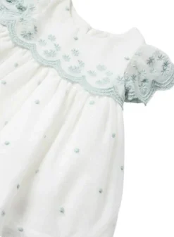 Robe Mayoral Brodée En Tulle Blanc Pour Bébé -JoliLook Boutique gallery K033069 3