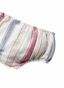 Robe Mayoral Rayures Lin Beige Pour Bébé -JoliLook Boutique gallery K033072 4