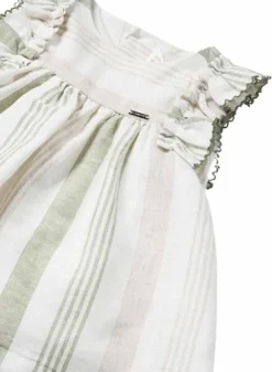 Robe Mayoral à Rayures En Lin Beige Pour Bébé -JoliLook Boutique gallery K033073 3