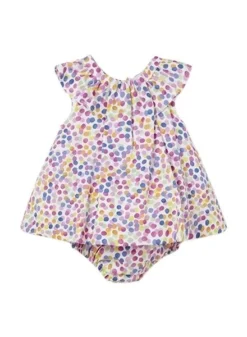 Robe Mayoral Imprimée En Satin Violet Pour Bébé