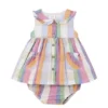 Robe Mayoral à Carreaux Rayures Multicolores Pour Bébé