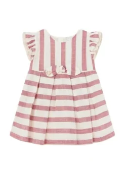 Robe Mayoral à Rayures En Lin Pour Bébé