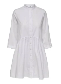 Robe Only Ditte Life 3/4 Blanc Pour Femme -JoliLook Boutique gallery M117947 4