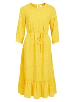 Robe Vila Vidotties Jaune Pour Femme