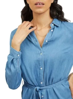 Robe Vila Bista Denim Bleu Pour Femme -JoliLook Boutique gallery M143658 3