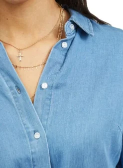 Robe Vila Bista Denim Bleu Pour Femme -JoliLook Boutique gallery M143658 4