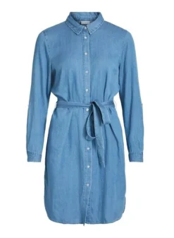 Robe Vila Bista Denim Bleu Pour Femme -JoliLook Boutique gallery M143658 5