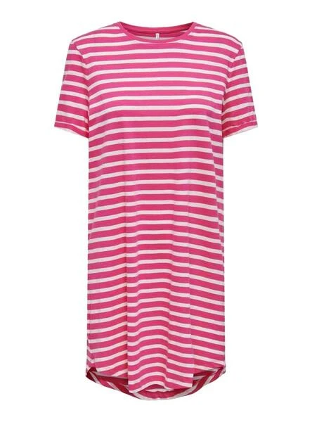 Robe Only May Rayures Rose Pour Femme 1 Robe Only May Rayures Rose Pour Femme