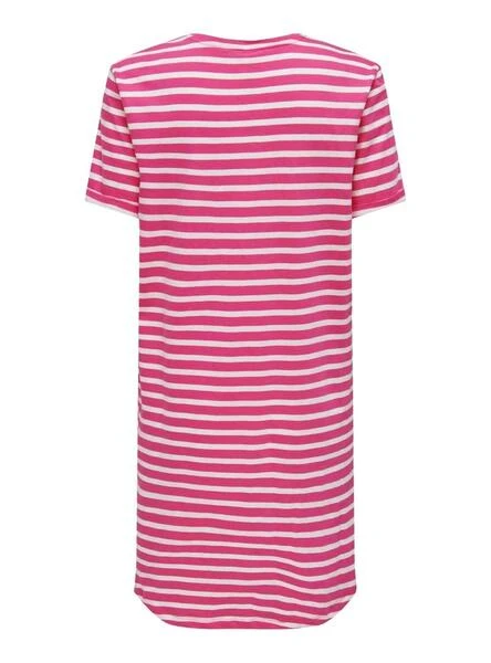 Robe Only May Rayures Rose Pour Femme 2 Robe Only May Rayures Rose Pour Femme â Image 2