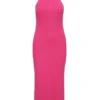 Robe Only Belia Long Fente Rosa Pour Femme