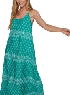 Robe Vila Atnia Turquoise Pour Femme -JoliLook Boutique gallery M155838 4