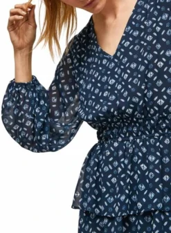 Robe Pepe Jeans Eyra Bleu Marine Pour Femme -JoliLook Boutique gallery M156097 3