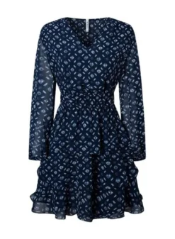 Robe Pepe Jeans Eyra Bleu Marine Pour Femme -JoliLook Boutique gallery M156097 4