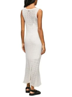 Robe Pepe Jeans Farah Blanc Pour Femme -JoliLook Boutique gallery M156204 4