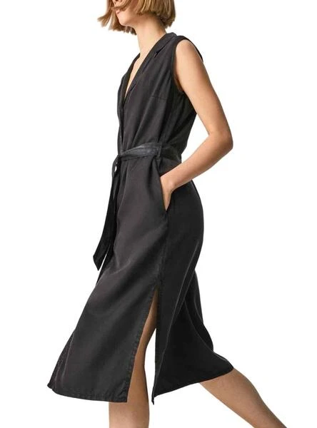 Robe Pepe Jeans Maggie Noire Pour Femme 3 Robe Pepe Jeans Maggie Noire Pour Femme – Image 3