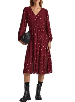 Robe Pepe Jeans Gio Bordeaux Pour Femme -JoliLook Boutique gallery M157869 4