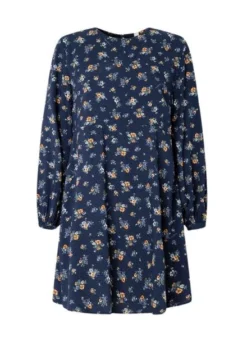 Robe Pepe Jeans Inma Flores Bleu Pour Femme -JoliLook Boutique gallery M158158 5