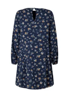 Robe Pepe Jeans Inma Flores Bleu Pour Femme -JoliLook Boutique gallery M158158 6