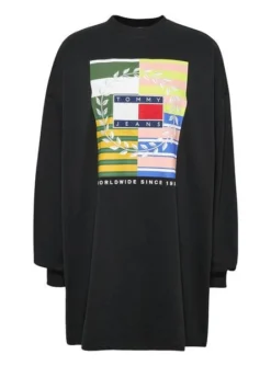 Robe Tommy Jeans Luxe Noire Pour Femme -JoliLook Boutique gallery M158445 4