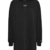 Robe Tommy Jeans Logo Hoodie Noire Femme