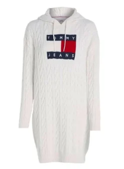 Robe Tommy Jeans Câble Flag Blanc Pour Femme -JoliLook Boutique gallery M158826 5