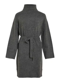Robe Vila Vivimalina Rollneck Gris Pour Femme -JoliLook Boutique gallery M159959 4