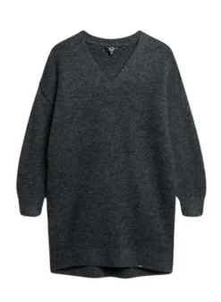 Robe Superdry V Neck Knit Gris Pour Femme -JoliLook Boutique gallery M160089 5