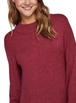 Robe Vila Viril Crew Neck Bordeaux Pour Femme -JoliLook Boutique gallery M160644 3
