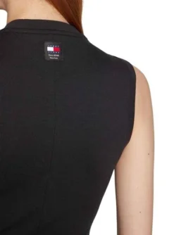 Robe Tommy Jeans Midi Bodycon Noire Pour Femme -JoliLook Boutique gallery M162156 4