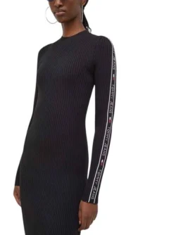 Robe Tommy Jeans Taping Noire Pour Femme -JoliLook Boutique gallery M162157 3