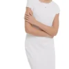 Robe Tommy Jeans Bodycon Froncée Blanche