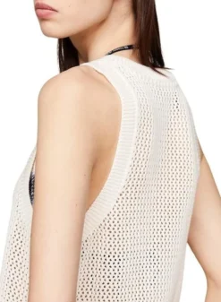 Robe Tommy Jeans Open Blanche Pour Femme -JoliLook Boutique gallery M162200 4