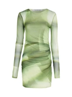 Robe Calvin Klein Illuminé Vert Femme -JoliLook Boutique gallery M162440 5