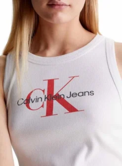 Robe Calvin Klein Archival Monologue Blanc Pour Femme -JoliLook Boutique gallery M162462 yxAm30pX