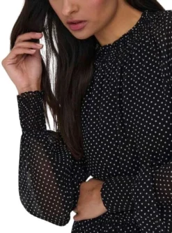 Robe Only Isabelle Topos Noire Pour Femme -JoliLook Boutique gallery M162608 4