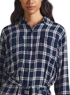 Robe Pepe Jeans Iliana Cadres Midi Pour Femme -JoliLook Boutique gallery M162974 4