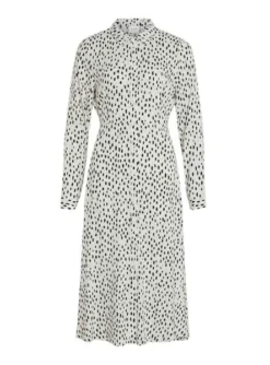 Robe Vila Vipaya Blanc Et Noire Pour Femme -JoliLook Boutique gallery M163069 5