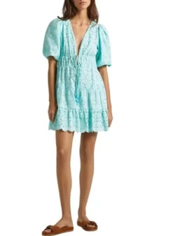Robe Pepe Jeans Delia Turquoise Pour Femme -JoliLook Boutique gallery M163224 vsMe7DvW