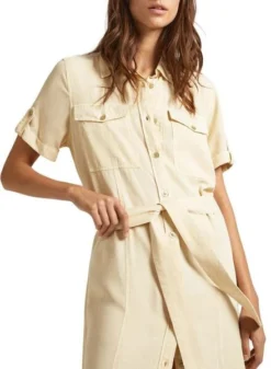 Robe Pepe Jeans Evelinda Beige Pour Femme -JoliLook Boutique gallery M163227 88G9K8bU