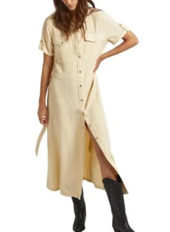 Robe Pepe Jeans Evelinda Beige Pour Femme -JoliLook Boutique gallery M163227 kRbcmy1J