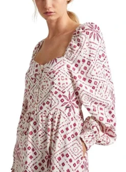 Robe Pepe Jeans Doxa Courte Imprimée Pour Femme -JoliLook Boutique gallery M163229 4