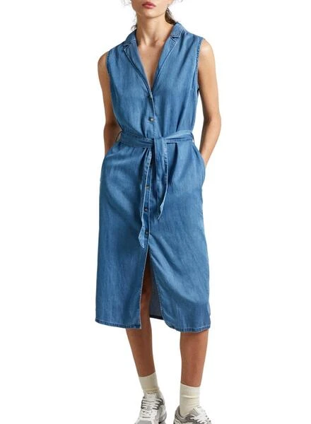 Robe Pepe Jeans Maggie Denim Pour Femme 1 Robe Pepe Jeans Maggie Denim Pour Femme
