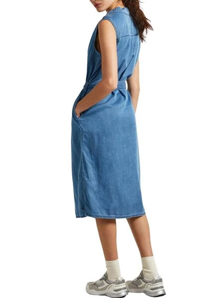 Robe Pepe Jeans Maggie Denim Pour Femme 2 Robe Pepe Jeans Maggie Denim Pour Femme – Image 2