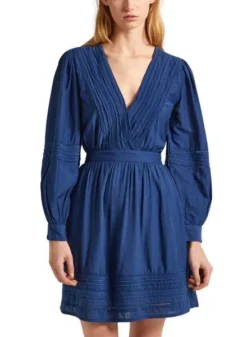 Robe Pepe Jeans Susi Bleue Pour Femme -JoliLook Boutique gallery M163236 3