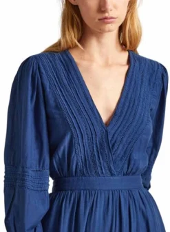 Robe Pepe Jeans Susi Bleue Pour Femme -JoliLook Boutique gallery M163236 4