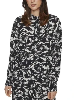 Robe Vila Viboa Blanc Et Noire Pour Femme -JoliLook Boutique gallery M163474 TBog0Nw5