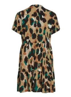 Robe Vila Vipaya V-Neck Beige Pour Femme -JoliLook Boutique gallery M163578 PAOQFFtg