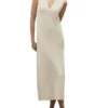 Robe Ecoalf Cercis Beige Pour Femme