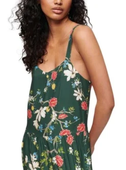 Robe Superdry à Volants Verte Pour Femme -JoliLook Boutique gallery M164845 3